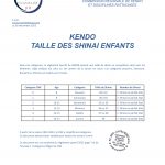 Taille des Shinai Enfants